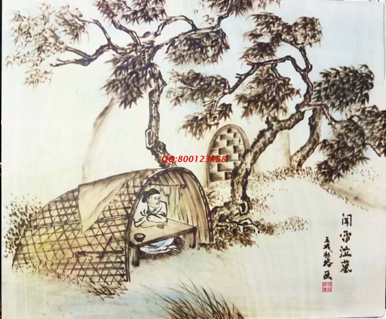 【民間手工藝品推介】邱縣傳統(tǒng)純手工烙畫(huà)，《二十四孝系列》預(yù)約定制，尺寸46*39cm