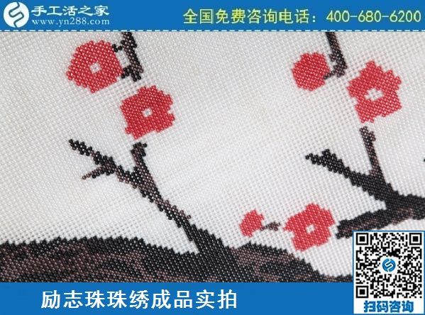 3月12日，手工活代理加工，手工活加盟項(xiàng)目，這個(gè)創(chuàng)業(yè)項(xiàng)目不錯(cuò)，手工之家勵(lì)志珠珠繡成品實(shí)拍