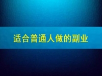 適合普通人做的副業(yè)在這里，居家靈活自由收入還好