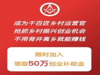 做鄉(xiāng)村運營官，領50萬創(chuàng)業(yè)補助金